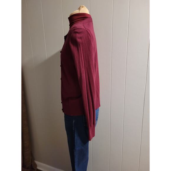 Banana Republic - Women's XS Burgundy Red Knit Cardigan - Picture 5 of 9